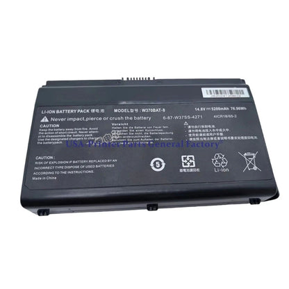 W370BAT-8 Battery Fits For Clevo NP6350 W350ET W350ETQ W355STQ 6-87-W370S-427