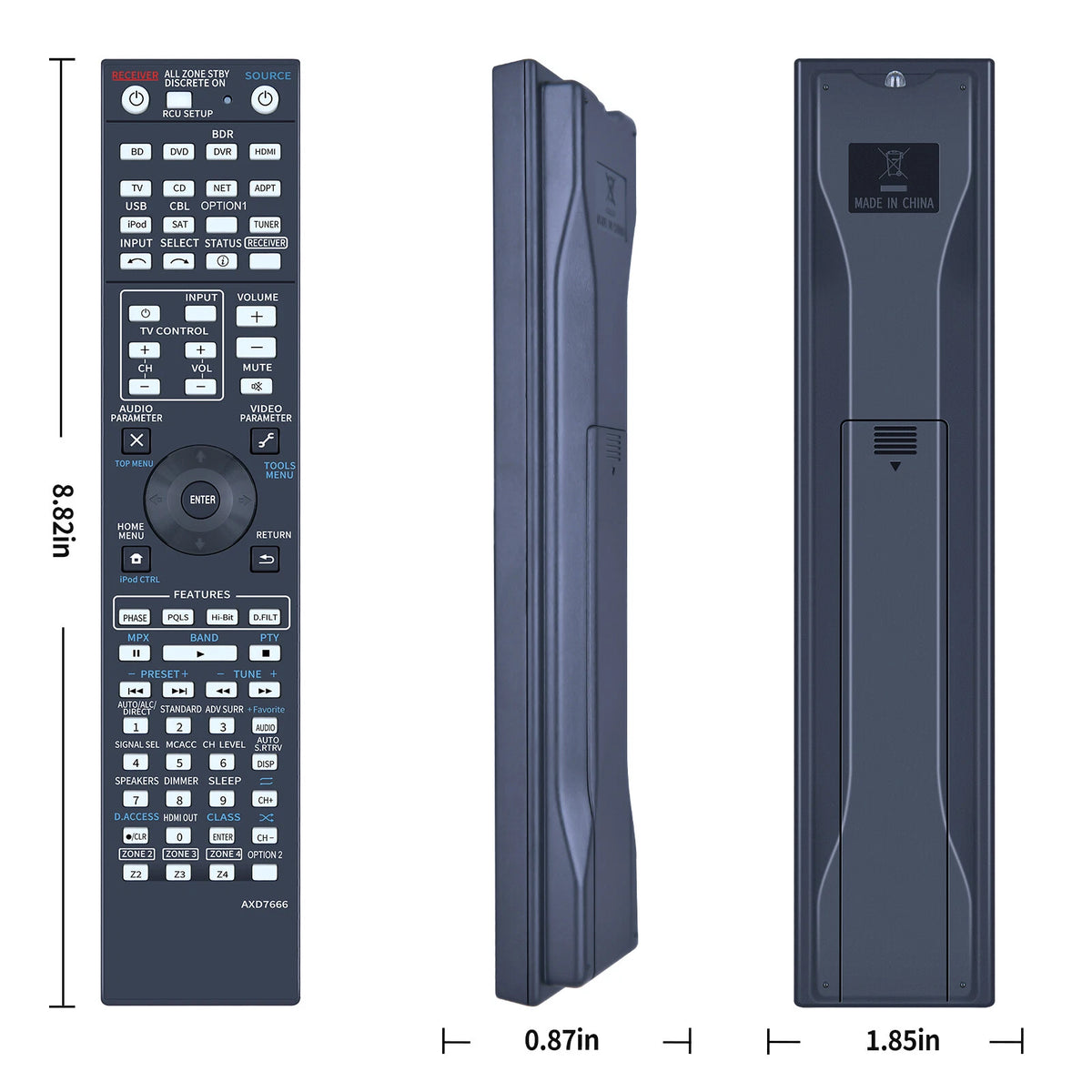 AXD7666 Remote Control For Pioneer Receiver SC-1227,SC-1227-K,SC-61,SC-63
