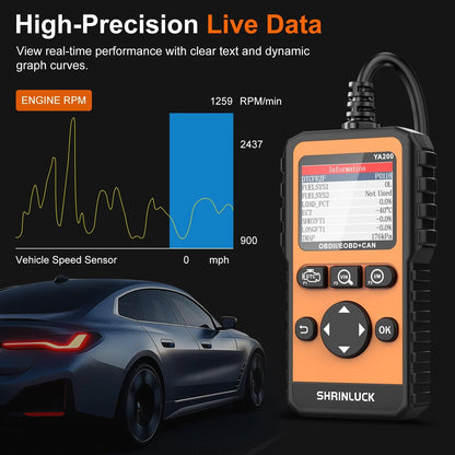 Y2 2.8'' Color Graphing Screen OBD2 Scanner Diagnostic Tool,Enhanced PRO Y001