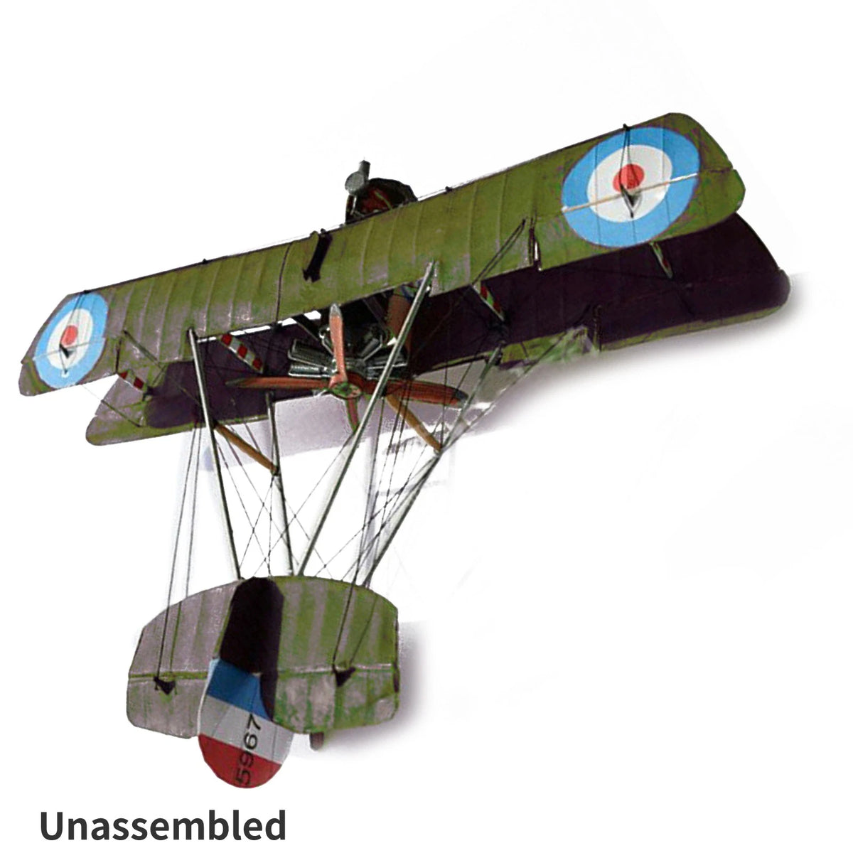 1:33 British Airco DH.2 Biplane Jet Paper Model Unassembled Military Collection