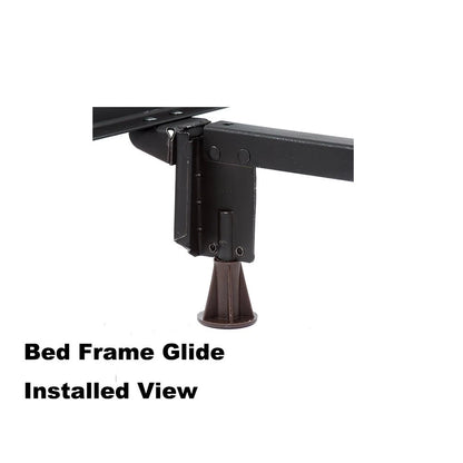 Home's Place Steel Stem Bed Frame Feet to Replace Wheels. Prevent Dark Brown