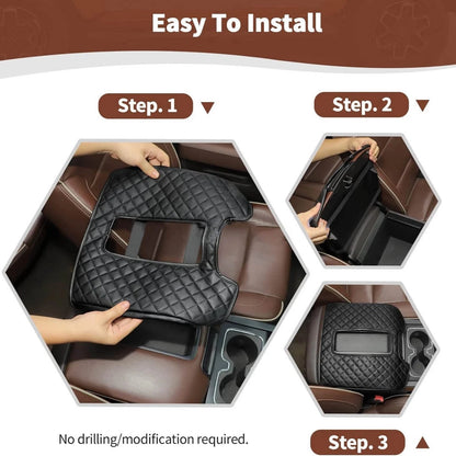 Stylish Console Lid Cover for Chevy Silverado 2015-2020 with Durable Sewing