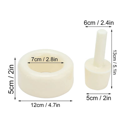 2PCS Waffle Cone Shaper, Ice Cream Maker Roller White