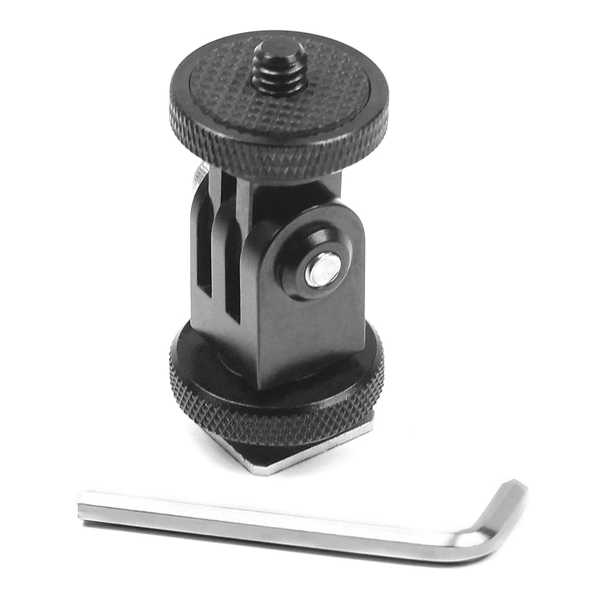 1PC 360° Rotatable Cold Shoe 1/4 Screw Adapter Mounting Bracket For GoPro Camera