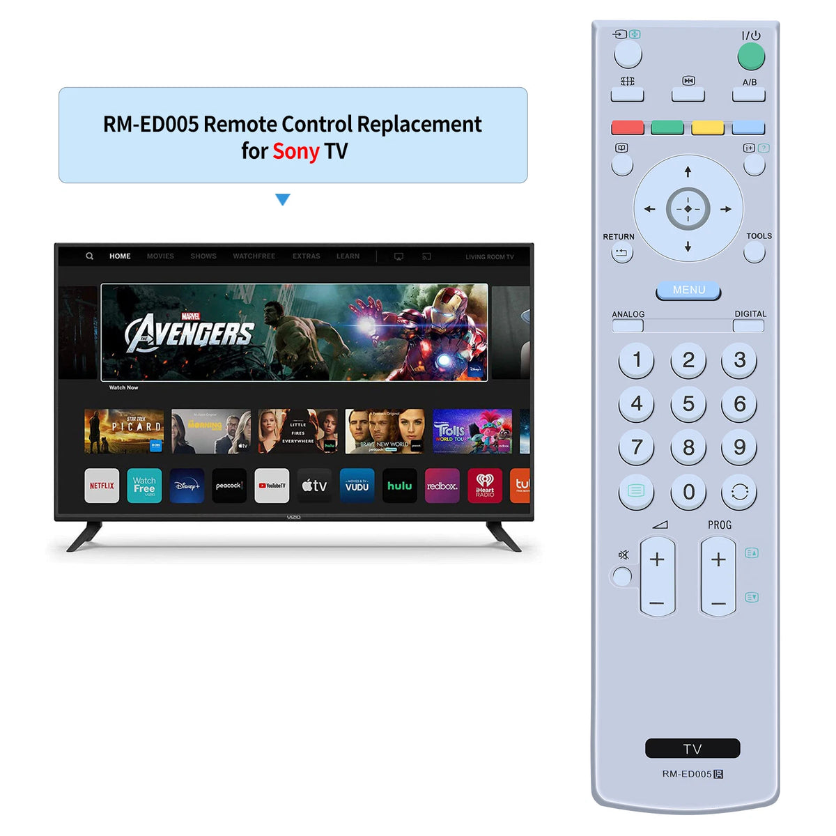 RM-ED005 Remote Control For Sony TV KDL-46V2000 KDL-40V2000 KDL-32V2000
