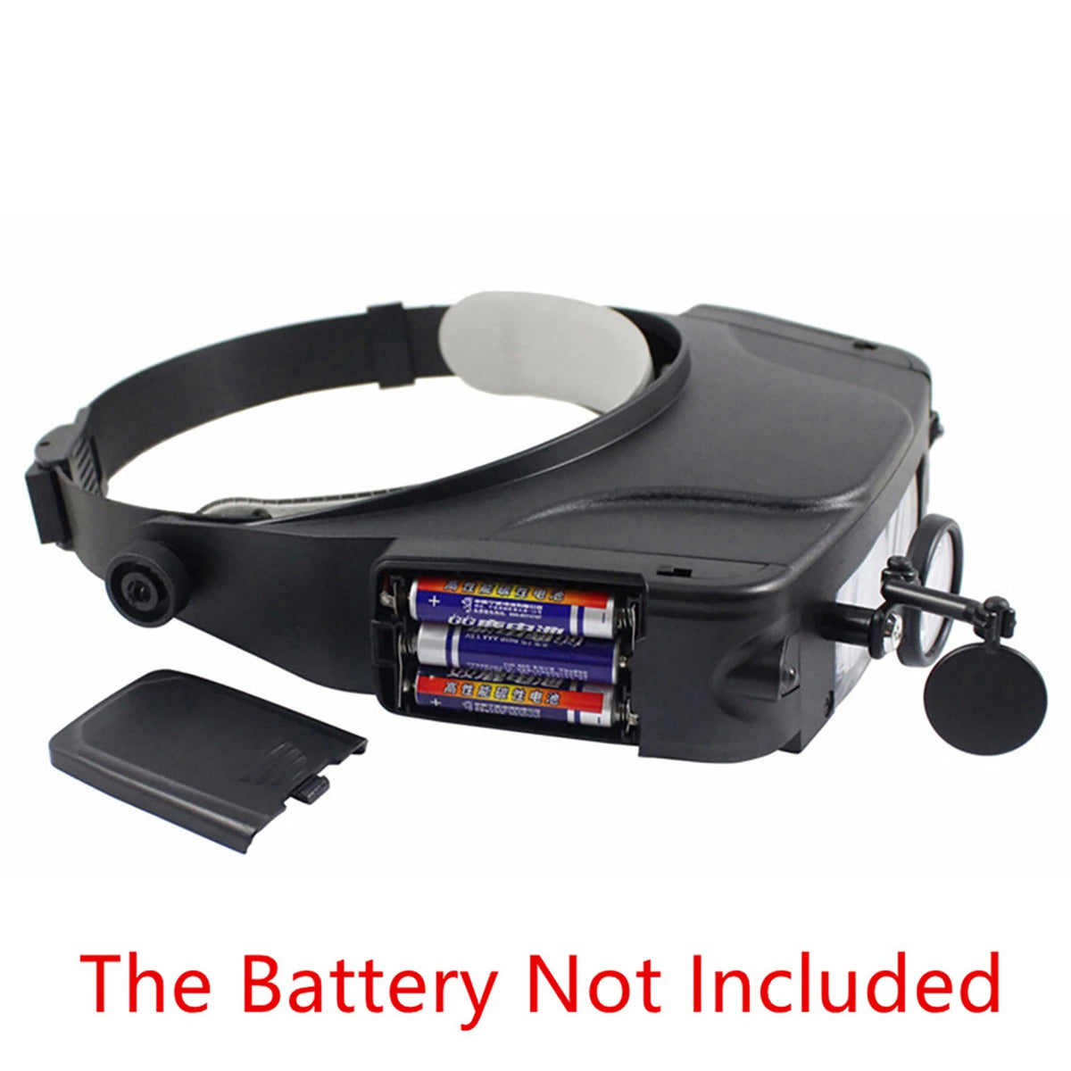1.5X 3X 9.5X 11X LED Jeweler Head Magnifier Illuminated Visor Glasses 3 Lens