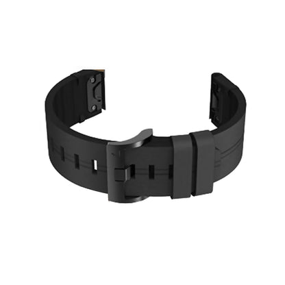 22mm Black Leather Watchband Strap Quick Wristband For Garmin Fenix 5 6 7 e