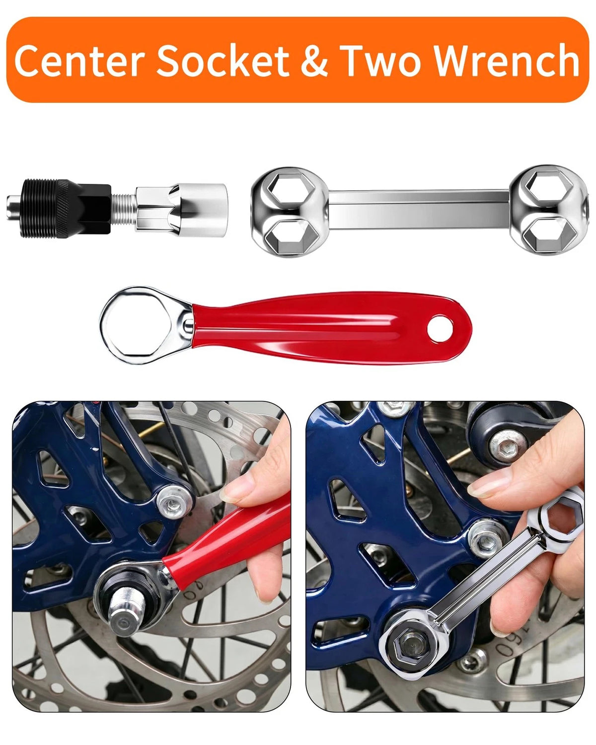 AOFUXTI 14-Piece Bike Repair Kit with Tire Pump, Portable and Large, Black