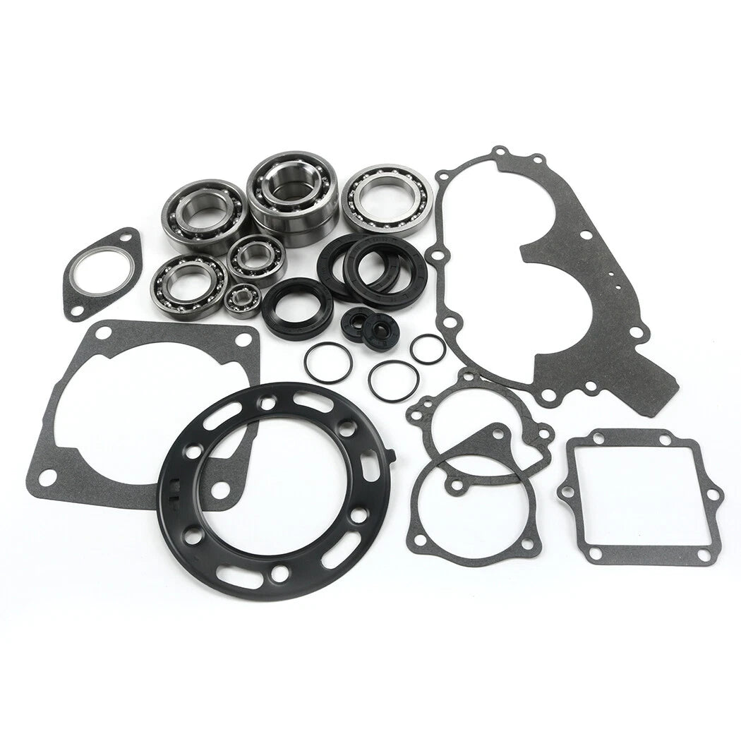 For POLARIS 400L 400 COMPLETE ENGINE REBUILD KIT CRANKSHAFT BEARING SEALS GASKET