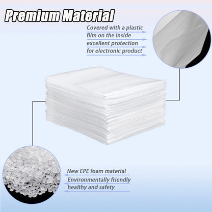 100PCS Cushioning Foam Pouche, 6x8Inch Packing 100PCS-6X8IN(0.5T), White