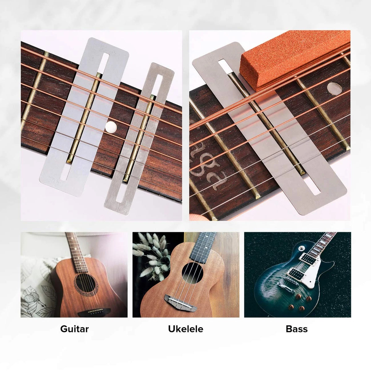 MIFOGE 25Pcs Guitar Repairing Tools Kit Setup with Carry Bag 7.9",