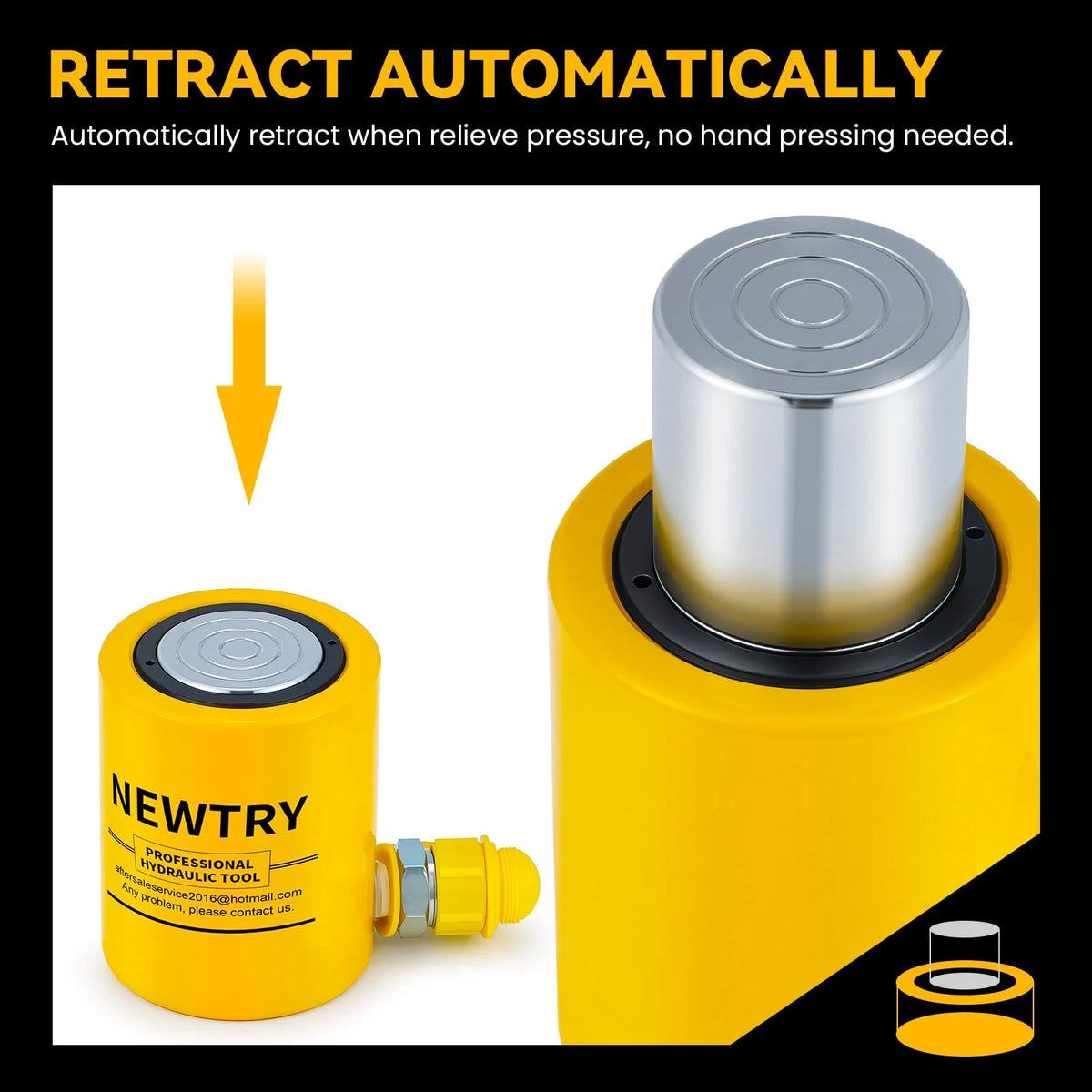 TRY 20 ton Hydraulic Ram Jack Cylinder and CP-180 Hand yellow