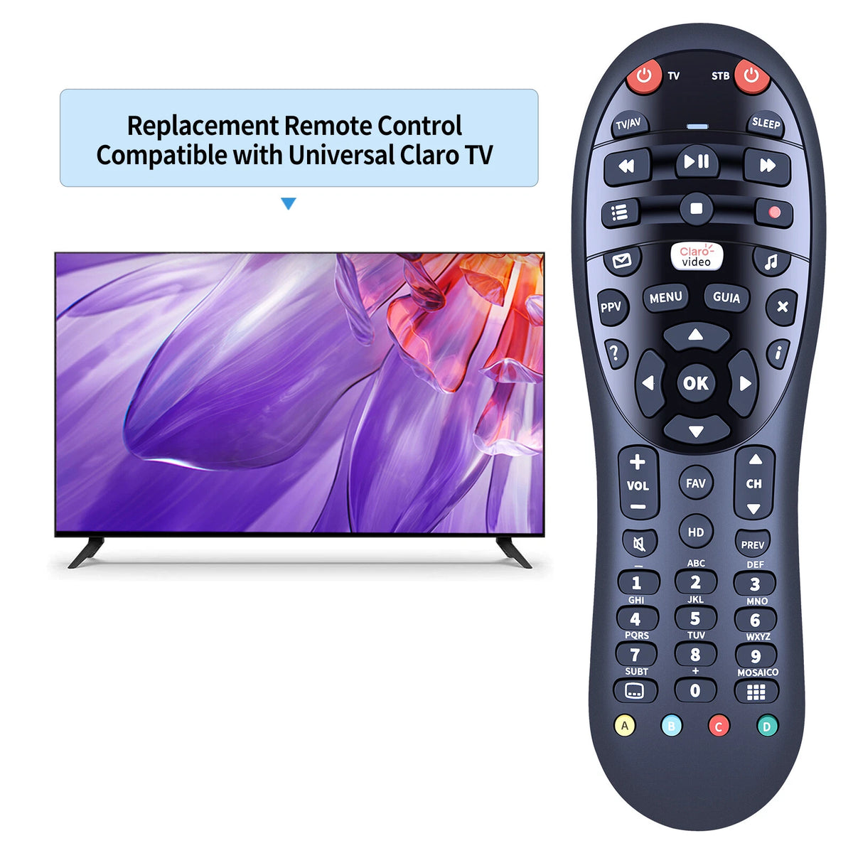 Universal Remote Control For Claro TV -Random Colors.