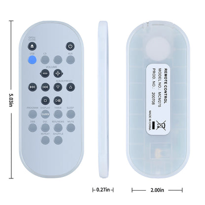 Remote For Philips MCM275 Music Micro HiFi System MCM275/37B MCM275/93