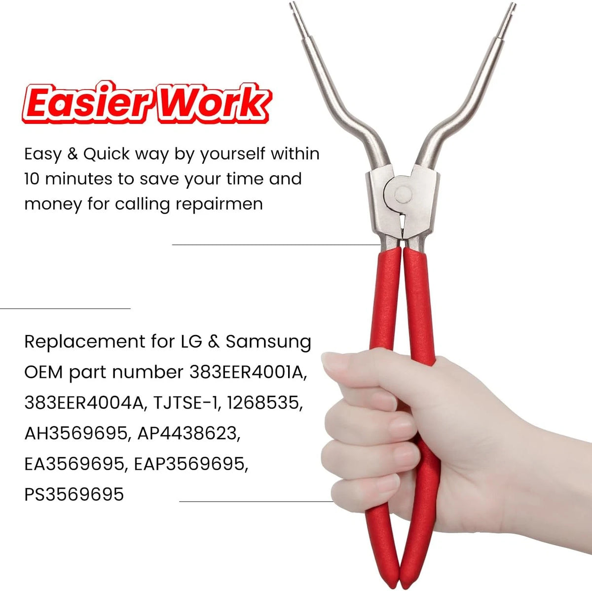383EER4004A/383EER4001A Washing Machine Inner/Outer Spring Expansion Tool Red