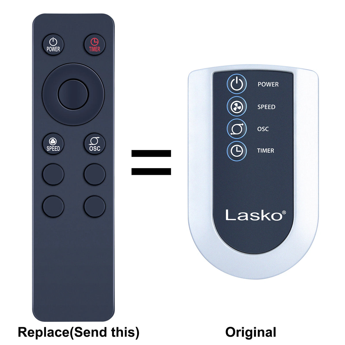 Replacement Remote Control For Lasko 2510 Portable 36" 3-Speed Tower Fan