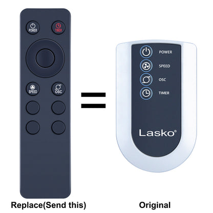 Replacement Remote Control For Lasko 2510 Portable 36" 3-Speed Tower Fan