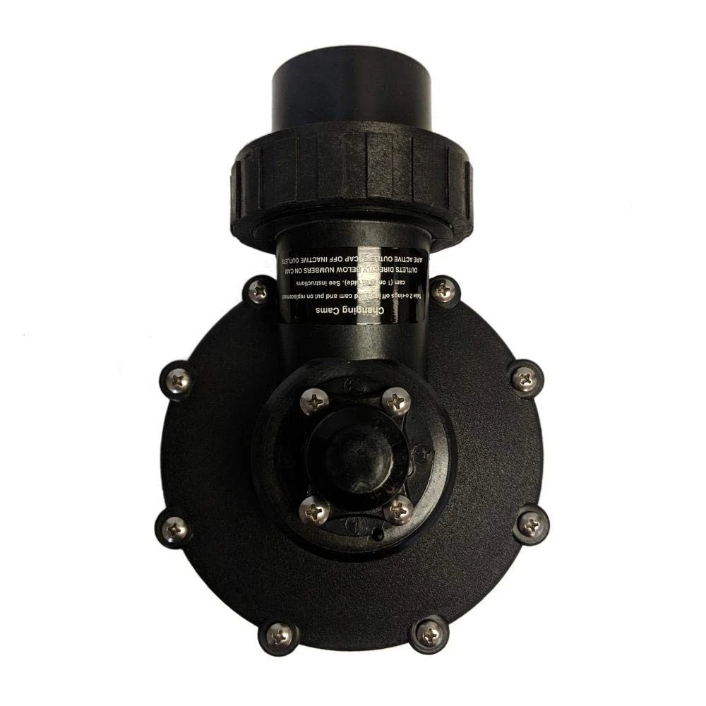 FIMCO 1 ½” in 4 Outlet Indexing Valve with 2, 3 and 4 Zone Cams 1 1/2", Black