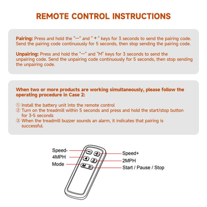 Remote Control For Rockvale Portable Walking Pad Under Desk Treadmill ‎LF386