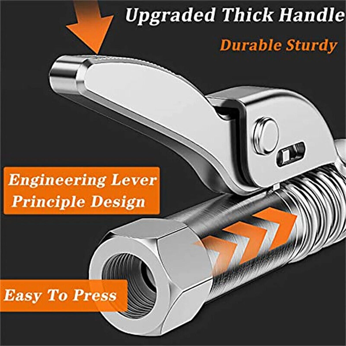 2PCS  High-Pressure Quick Release Lock Oil Injection Nozzles 1/8" NPT Adapter