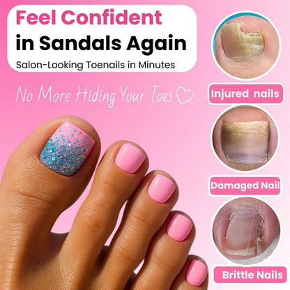 GlimightyX Polygel Toenail Kit, Medium, 01-3 Colors Basic Kit