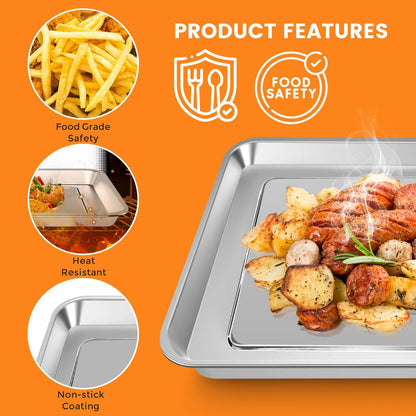 GCQ Air Fryer Grill Pan for Nuwave Bravo 11.2 x 10.5 x 1 inch, Silver