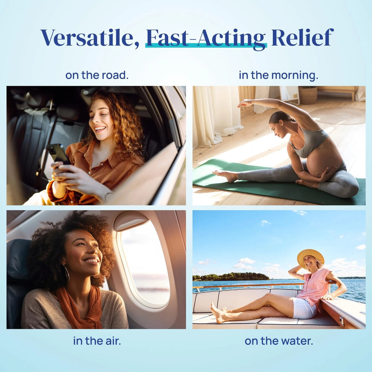 Allclair Nausea Relief Inhaler - Take Control of Motion 2 Inhalers, Blue