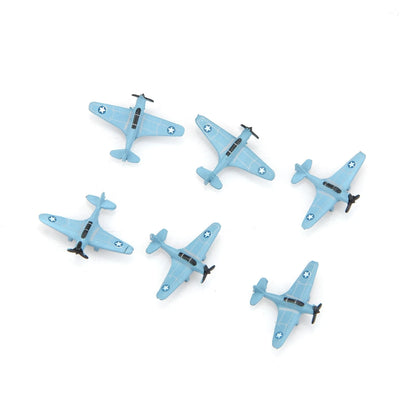 6PCS/Set 1cm 1/1000 US Aircraft Carrier TBD High Simulation Plane Model E
