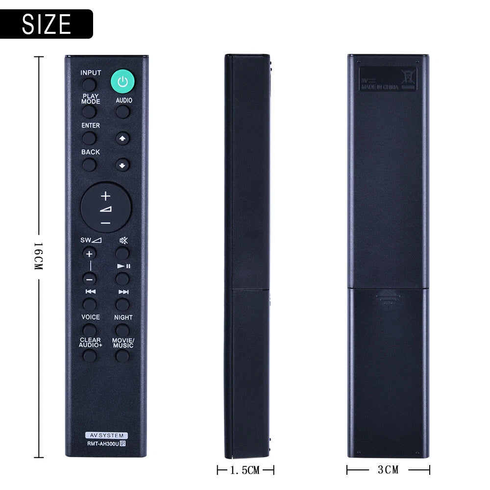 RMT-AH300U For Sony Soundbar Remote Control HT-CT290 HT-CT291 SA-CT290