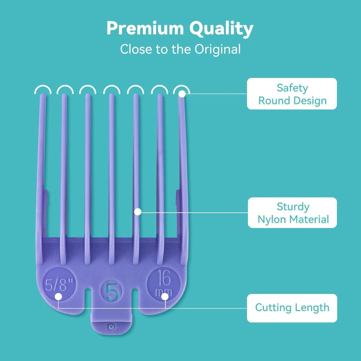 10 Professional Hair Clipper Guards Cutting Guides Compatible 10PCS, 10pcs
