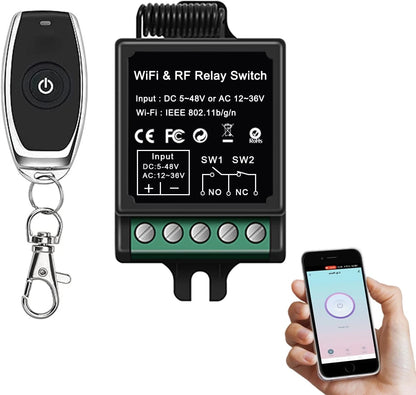 Wireless Remote Switch - + App Dual Control for Door black