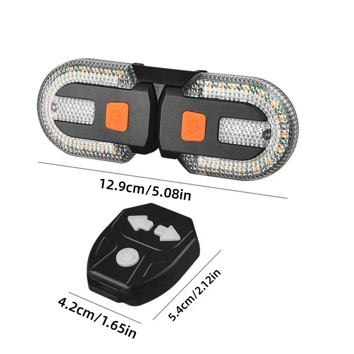 Rechargeable Bike Tail Light Kit Remote Control Turn Signals 5 Lighting Modes