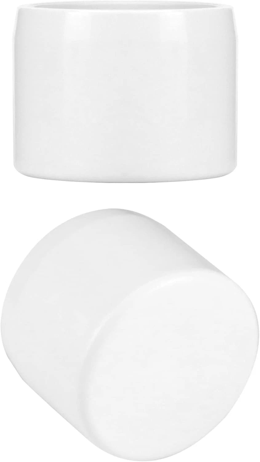 QWORK PVC External End Cap, Furniture Grade SCH40 Fitting, 0.75 Inch, 20 Pack
