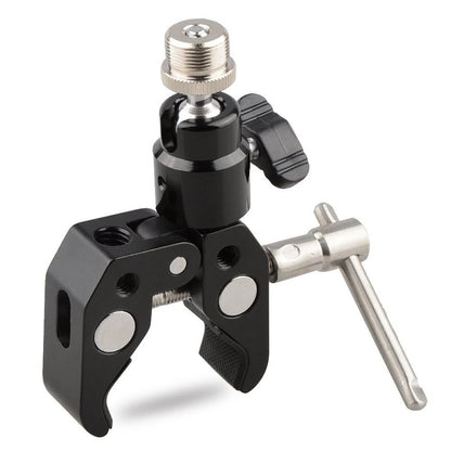 CAMVATE Crab Clamp Articulated 1/4 Mini Ball Head for Mini, Silver