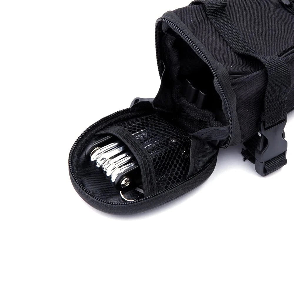WOTOW Bike Repair Tool Kit & Saddle Bag, 14 in 14 1 Multitool (Black)