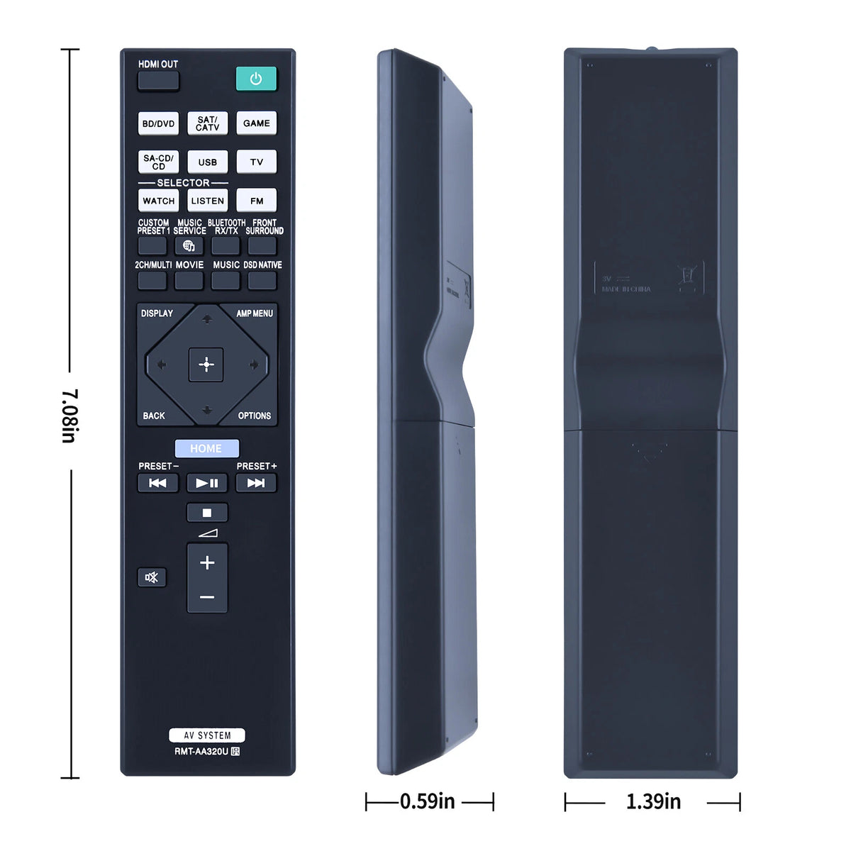 RMT-AA320U Remote Control For Sony AV Receiver STR-ZA810ES STR-DN1080
