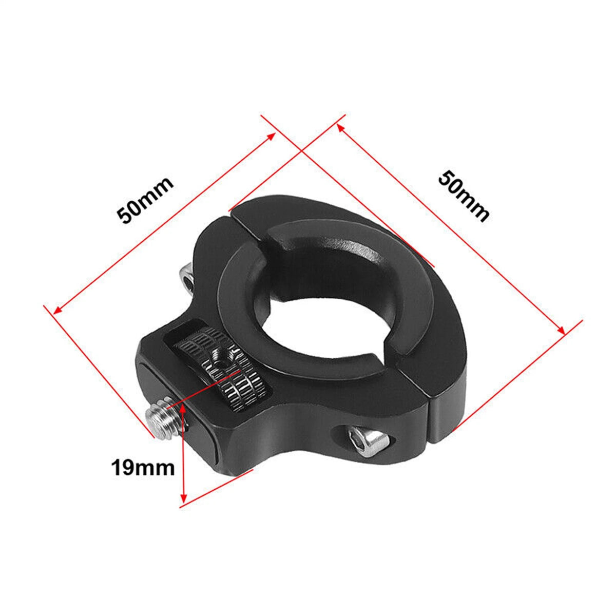 Black 1/4 Screw Bike Clip For Action Camera Mobile Phone Motorcycle Holder