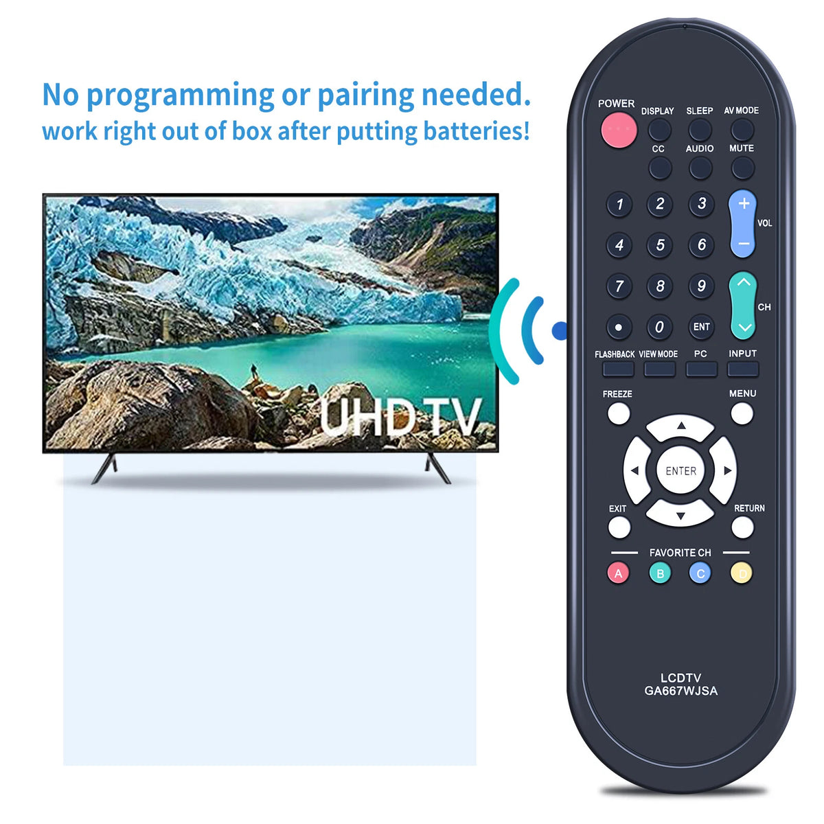 GA667WJSA Remote Control For Sharp TV LC-32D49 LC-37SB24 LC-40D78UN LC-46SB57U