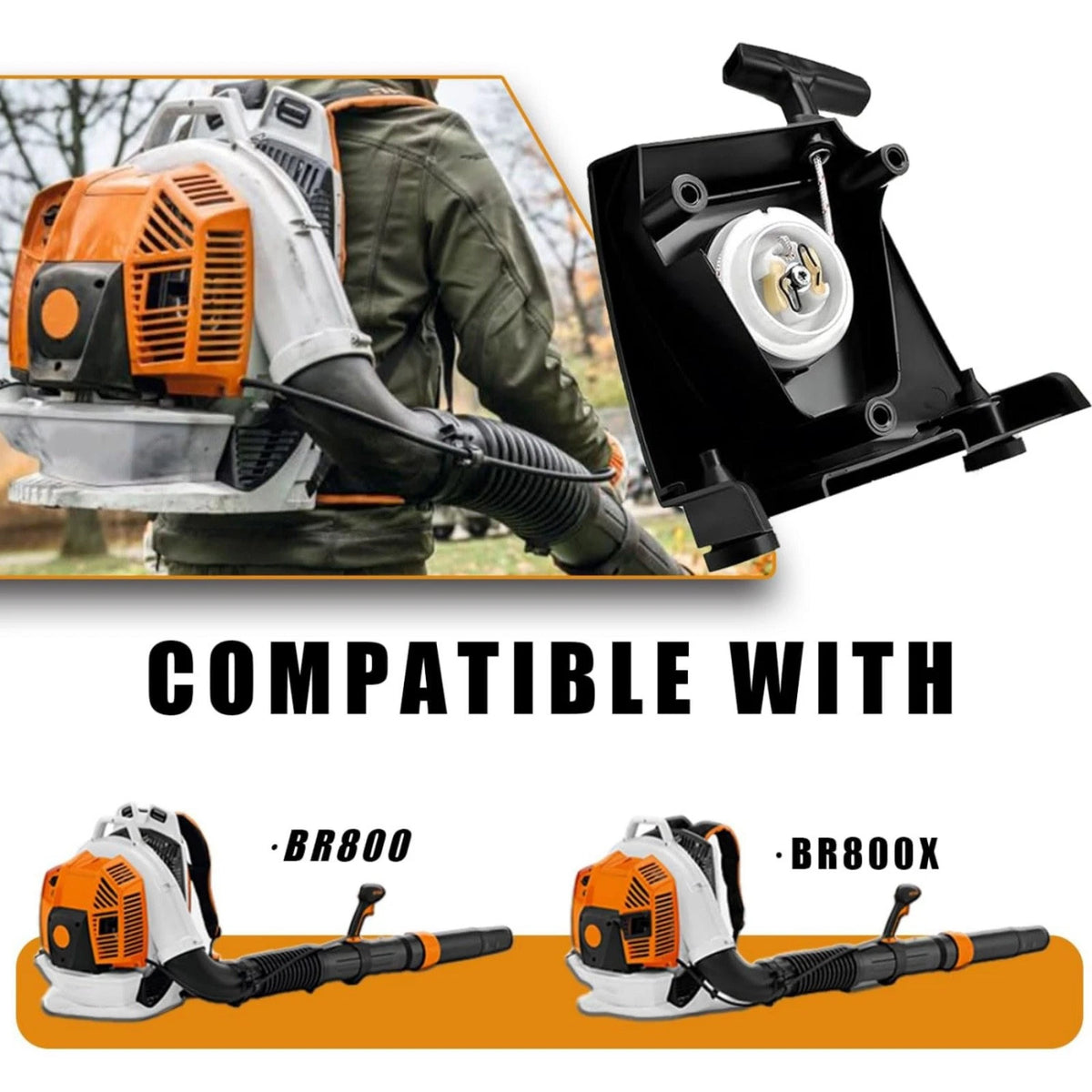 For Stihl BR800 Leaf Blower Recoil Starter 4283 190 4001 Ergonomic Design
