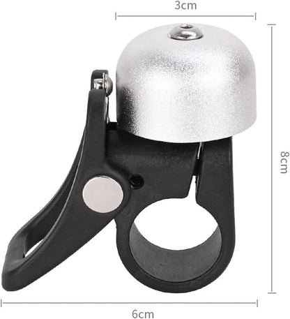 Dilwe Electric Scooter Bell, Aluminum Alloy Handlebar Horn Silver
