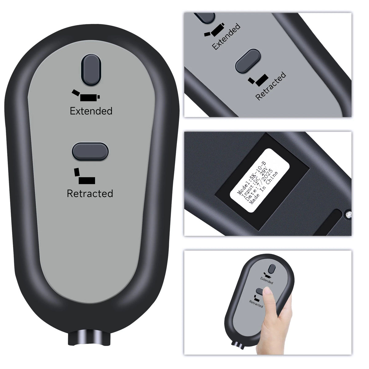 2 Button Remote Electric Recliner Manual Control Controller 5 Pin Straight Plug