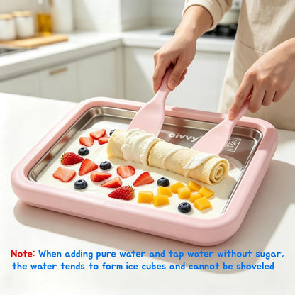 Hoivvy Rolled Ice Cream Maker – Large 10.2" Tray with 2 Large, Green