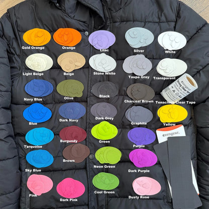 Self-adhesive Repair Patches for Jackets, Tents, Different Sizes, Black