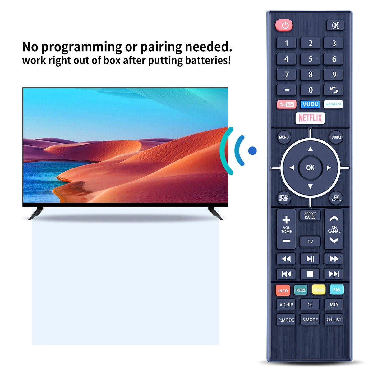 Remote Control For Westinghouse Smart TV WD40FB2530 WE50UB4417 WE55UB4417