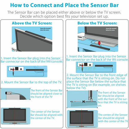 Wired Remote Motion Sensor Bar IR Infrared Ray Inductor For Nintendo Wii / Wii U