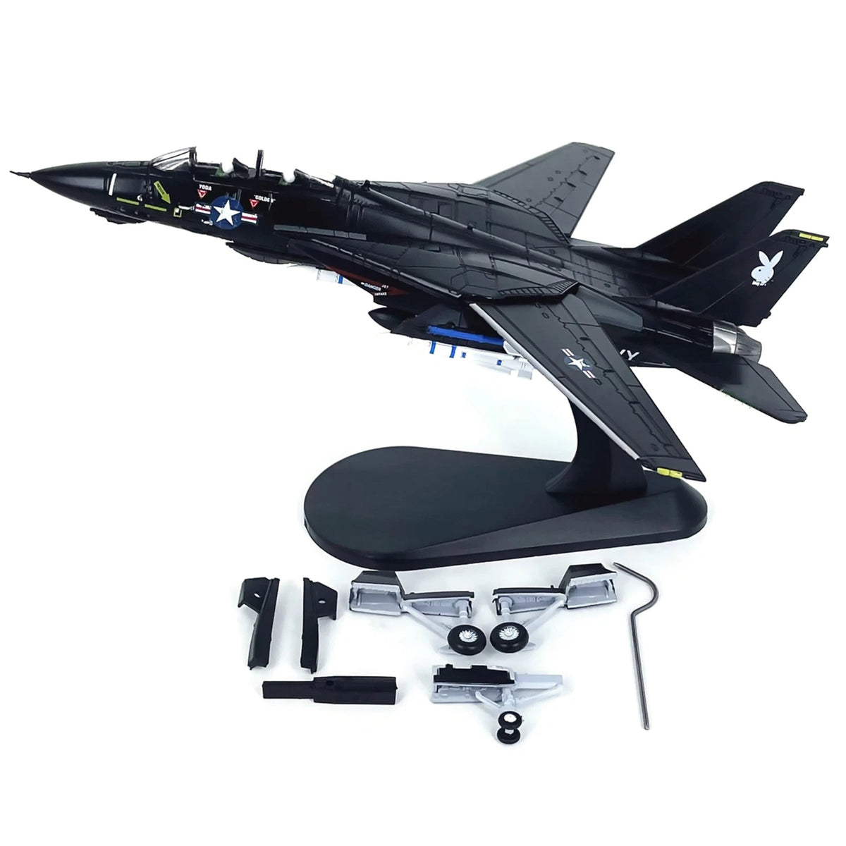 1:100 F-14 Tomcat US Fighter VX-4 Plane Model Alloy Aircraft Military Decoration