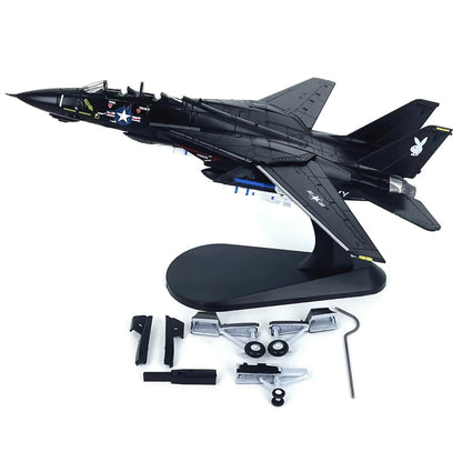 1:100 F-14 Tomcat US Fighter VX-4 Plane Model Alloy Aircraft Military Decoration