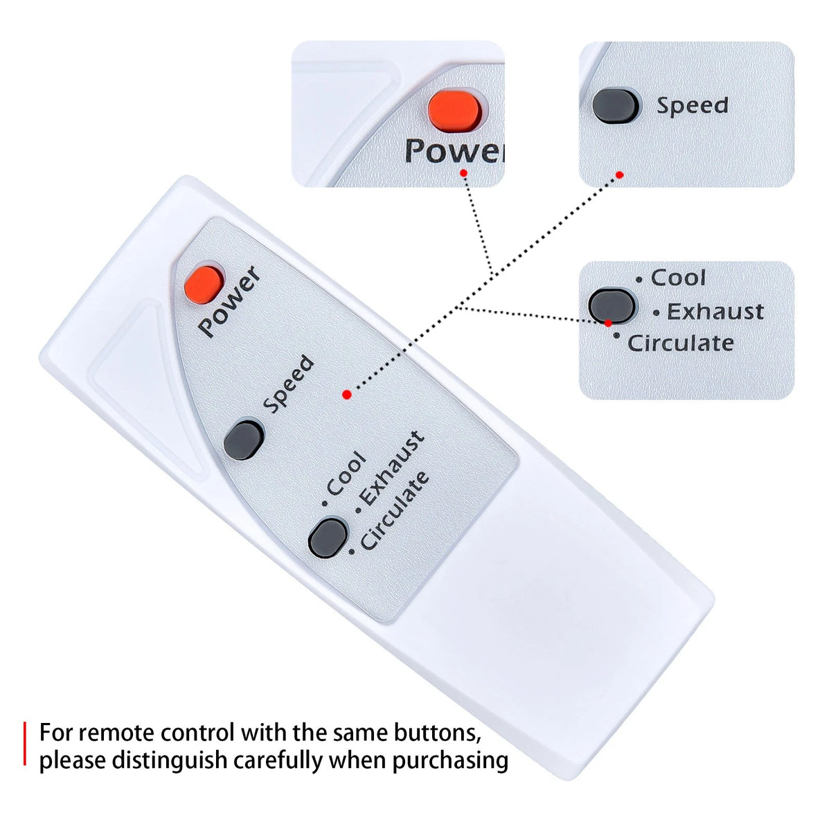 Remote Control For Comfort Zone Window Fan CZ310R / shinic BP2-9A