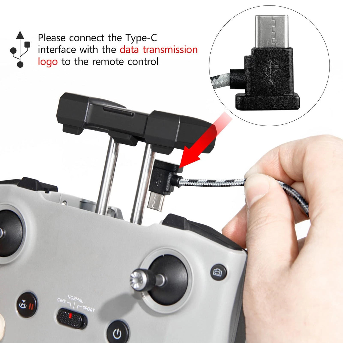 No Disassembly Tablet Holder for DJI Flip/Neo/Mini 4K/ 2 SE/Air 3/ Mini Grey