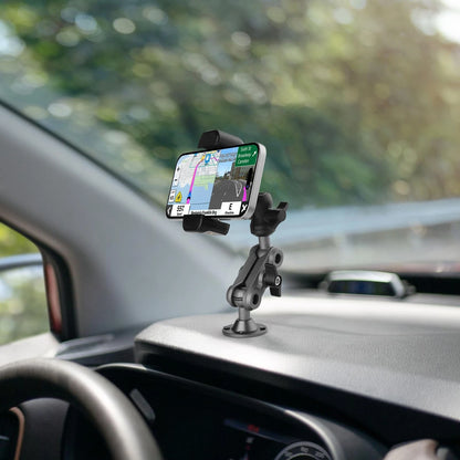 Wall Mount Phone Holder Drilling Base 3.5-7.5 inches (diagonal screen), Black